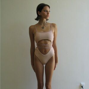 Frankies Bikinis Coco Cheetah Terry Wrap One Piece